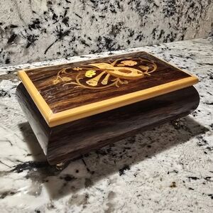 Sorrento Small Wooden Inlaid Music Jewelry Box